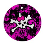 Punk Skull Princess Round Ornament (Two Sides)