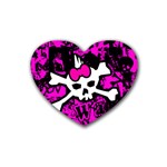 Punk Skull Princess Rubber Coaster (Heart)