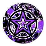 Purple Star Round Mousepad