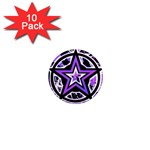 Purple Star 1  Mini Magnet (10 pack) 