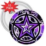 Purple Star 3  Button (10 pack)