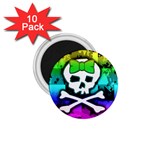 Rainbow Skull 1.75  Magnet (10 pack) 
