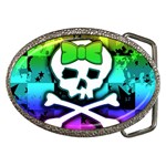 Rainbow Skull Belt Buckle