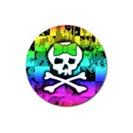 Rainbow Skull Magnet 3  (Round)
