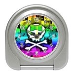 Rainbow Skull Travel Alarm Clock