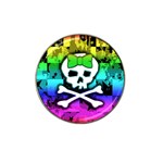 Rainbow Skull Hat Clip Ball Marker (10 pack)