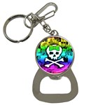 Rainbow Skull Bottle Opener Key Chain