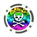 Rainbow Skull Poker Chip Card Guard