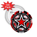 Star Checkerboard Splatter 2.25  Button (100 pack)