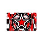 Star Checkerboard Splatter Magnet (Name Card)