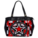 Star Checkerboard Splatter Oversize Office Handbag (One Side)