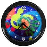 Mother&Baby Wall Clock (Black with 4 black numbers)