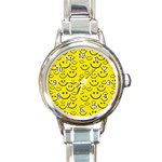 Smiley Face Round Italian Charm Watch
