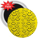Smiley Face 3  Magnet (10 pack)