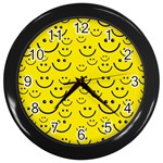Smiley Face Wall Clock (Black)