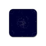 Sagittarius Stars Rubber Square Coaster (4 pack)