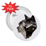 Wolf Head  2.25  Button (10 pack)