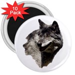 Wolf Head  3  Magnet (10 pack)
