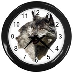 Wolf Head  Wall Clock (Black)