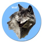 Wolf Head  Magnet 5  (Round)