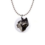 Wolf Head  1  Button Necklace