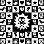 Gothic Punk Skull Canvas 12  x 12 
