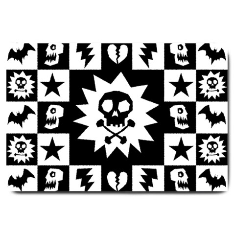 Gothic Punk Skull Large Doormat from ArtsNow.com 30 x20  Door Mat