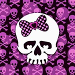 Pink Polka Dot Bow Skull Canvas 20  x 20 