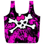 Punk Skull Princess Full Print Recycle Bag (XL)