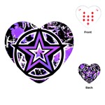 Purple Star Playing Cards Single Design (Heart)
