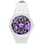 Purple Star Round Plastic Sport Watch (M)