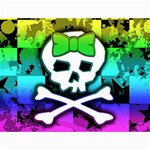 Rainbow Skull Canvas 18  x 24 