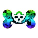 Rainbow Skull Dog Tag Bone (Two Sides)