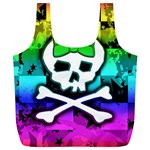 Rainbow Skull Full Print Recycle Bag (XL)