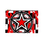 Star Checkerboard Splatter Cosmetic Bag (Large)