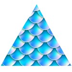 Mermaid Tail Blue Wooden Puzzle Triangle