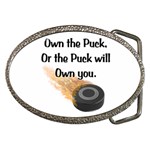 Own The Puck Belt Buckle