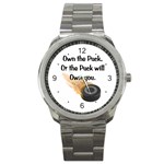 Own The Puck Sport Metal Watch