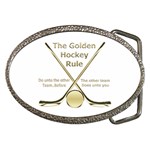 Golden Hockey Rule Belt Buckle