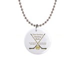 Golden Hockey Rule 1  Button Necklace