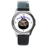 Puck Bunny 1 Round Metal Watch