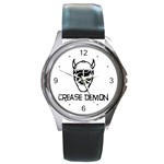 Crease Demon Round Metal Watch