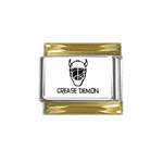 Crease Demon Gold Trim Italian Charm (9mm)