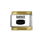 DUCK!! Gold Trim Italian Charm (9mm)