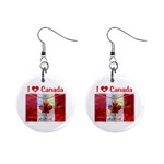 Truly Canadian 1  Button Earrings
