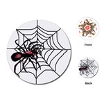 Spider in web Playing Cards (Round)
