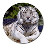 White Tiger 9 Round Mousepad
