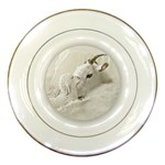 Goat Mother and Baby Porcelain Plate