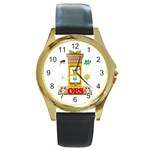 OES5 Round Gold Metal Watch
