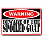Beware Spolied Goat Large Doormat